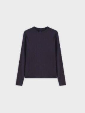 Meli off navy crew neck tee shirt small women EUC